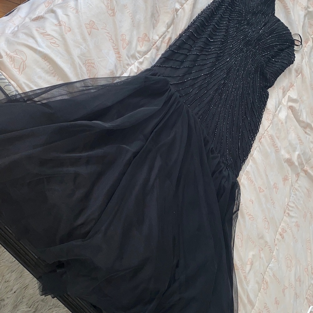 Black Mermaid Beaded Gown
